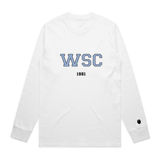 Woodbourne Sports Club Long Sleeve T-Shirt - White