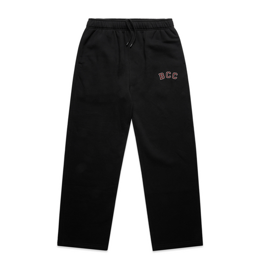 Bromsgrove Varsity Cuffless Sweatpants, Black