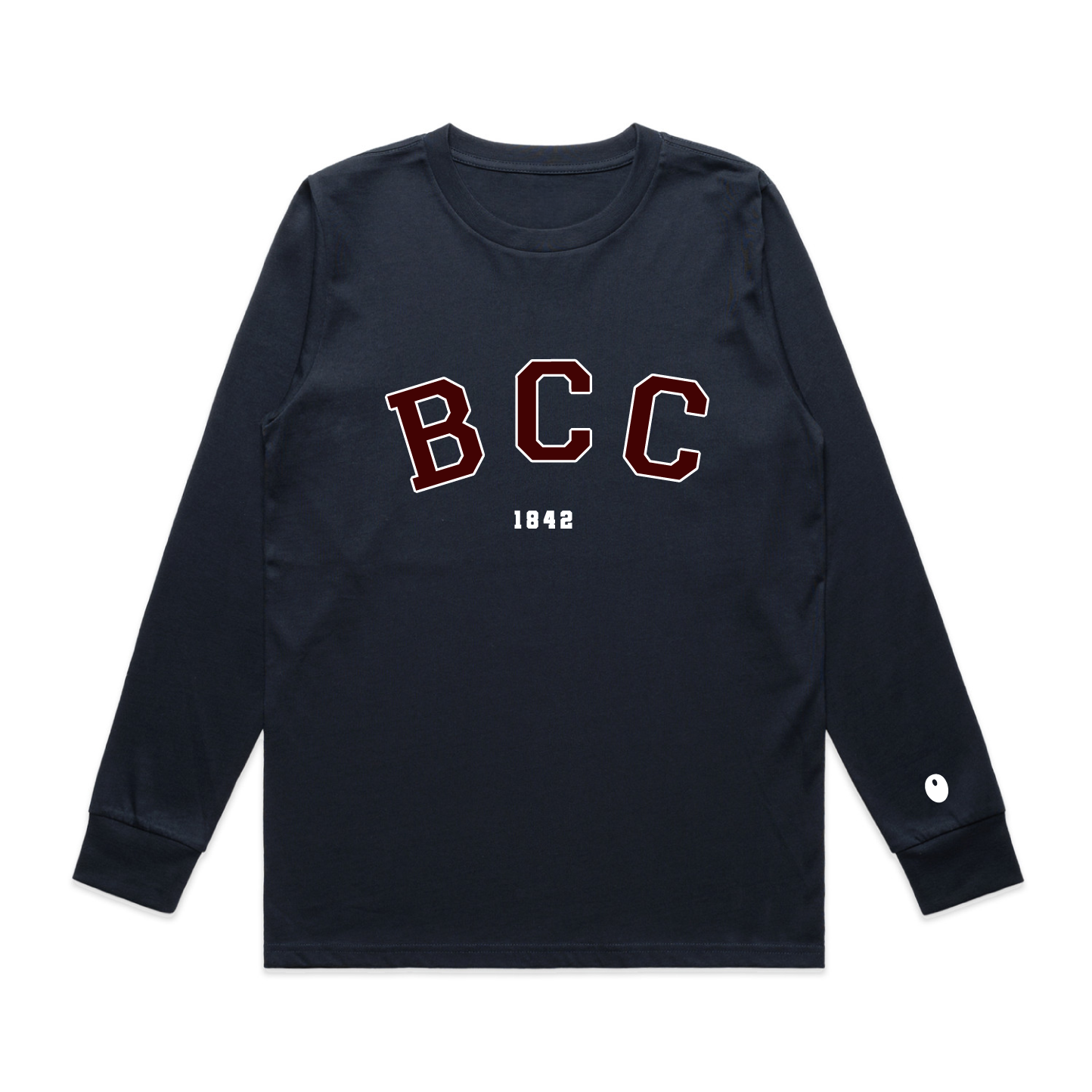 Bromsgrove Varsity Long Sleeve Tee, Navy Blue