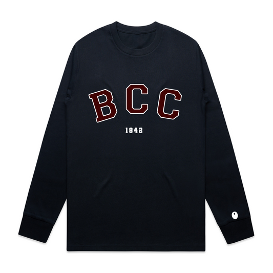 Bromsgrove Varsity Long Sleeve T-Shirt - Navy Blue