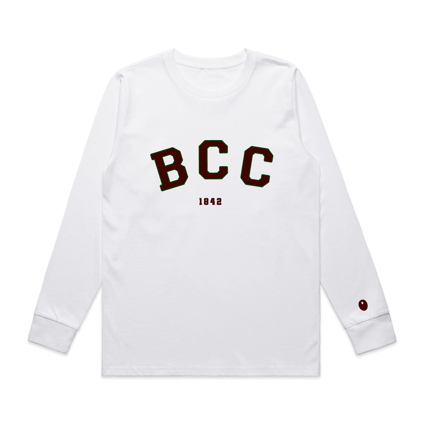 Bromsgrove Varsity Long Sleeve Tee, White