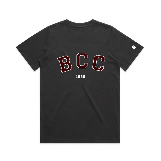 Bromsgrove Varsity Short Sleeve T-Shirt - Off Black