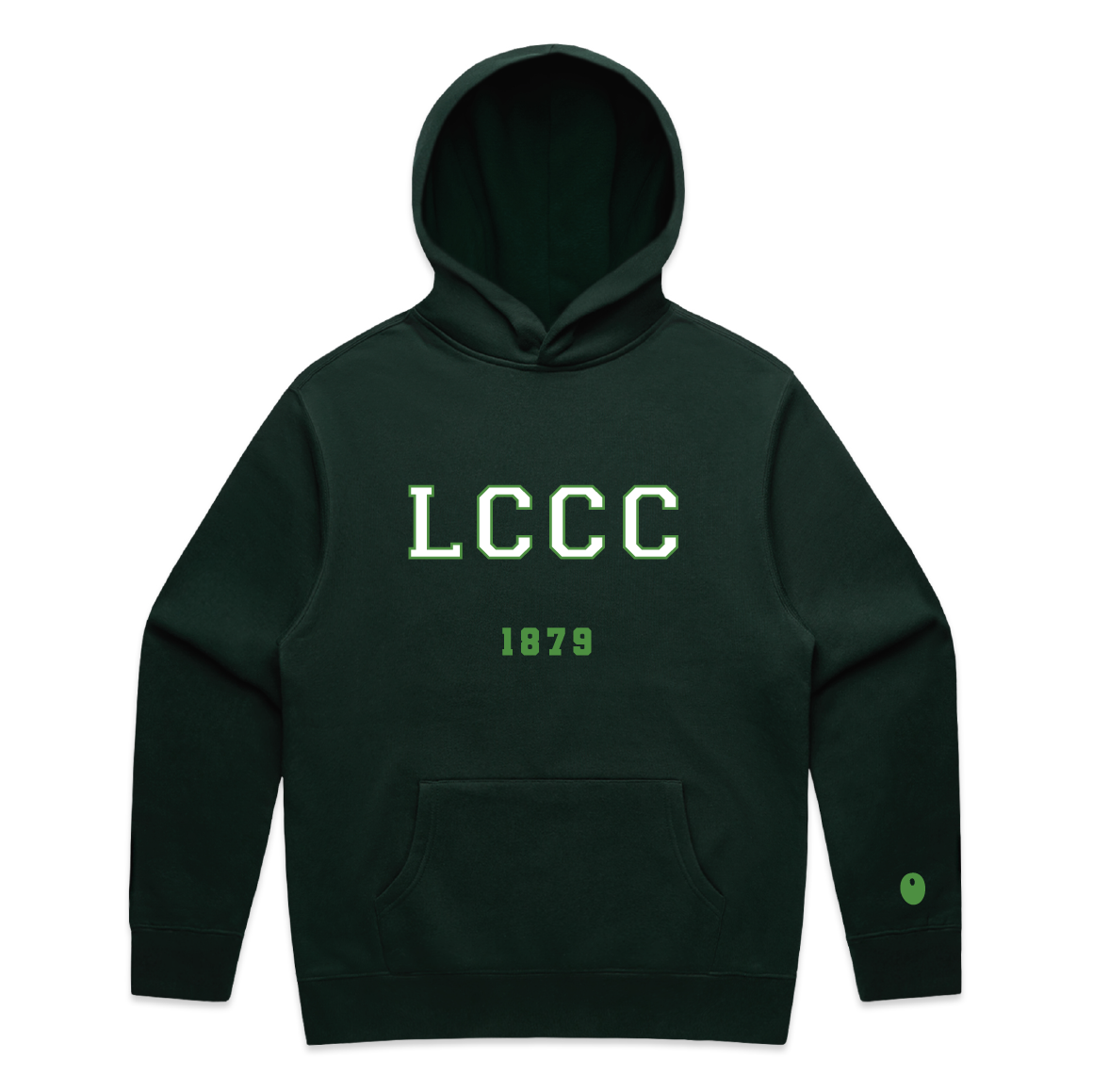 Leicestershire CCC Logo Hoodie - Bottle Green