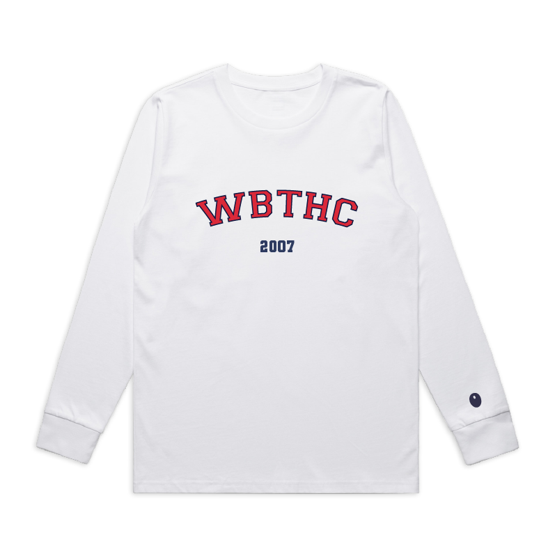 Whitley Bay & Tynemouth Long Sleeve T-Shirt - White