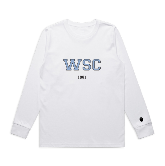 Woodbourne Sports Club Long Sleeve T-Shirt - White