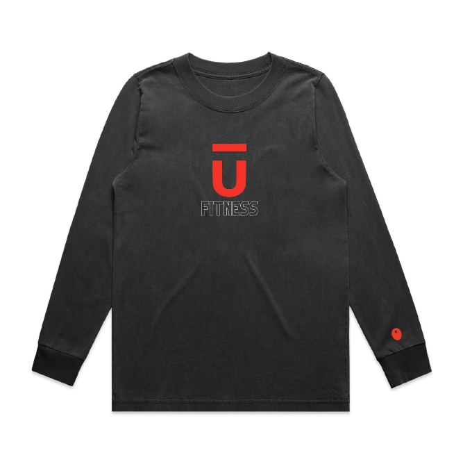 TU Fitness Long Sleeve T-Shirt - Off Black