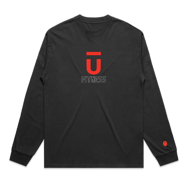 TU Fitness Long Sleeve T-Shirt - Off Black