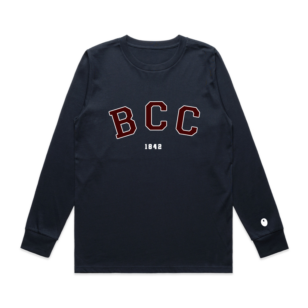 Varsity Long Sleeve T-Shirt - Navy Blue