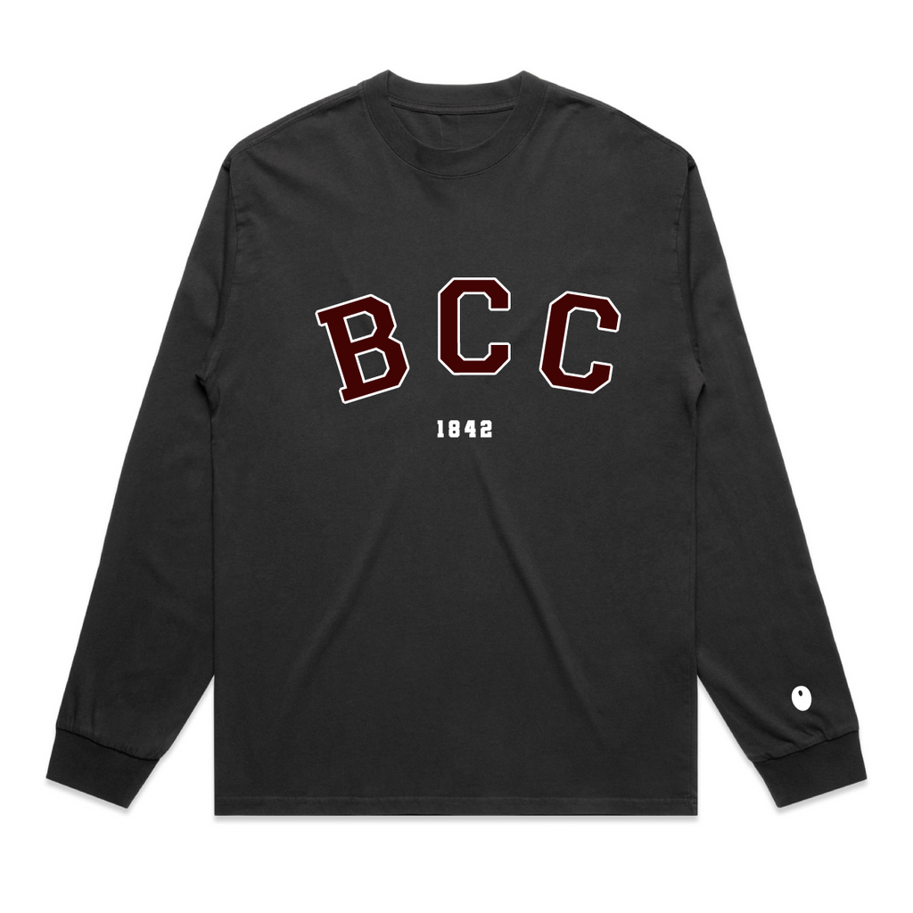 Bromsgrove Varsity Long Sleeve T-Shirt - Off Black