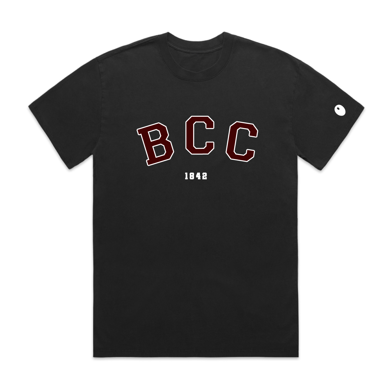 Bromsgrove Varsity Short Sleeve T-Shirt - Off Black