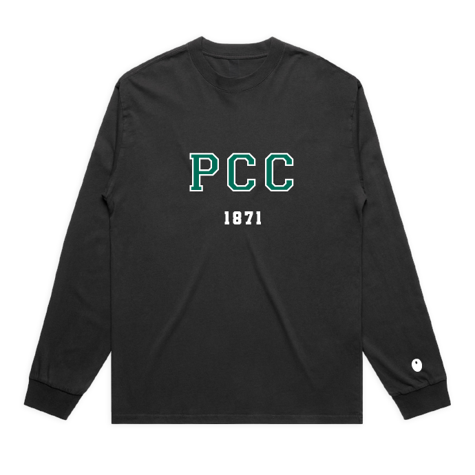 Pershore CC Long Sleeve T-Shirt - Off Black