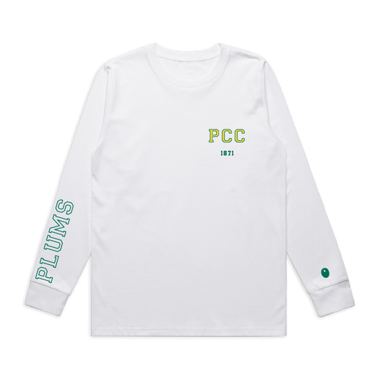 Pershore CC Long Sleeve T-Shirt - White