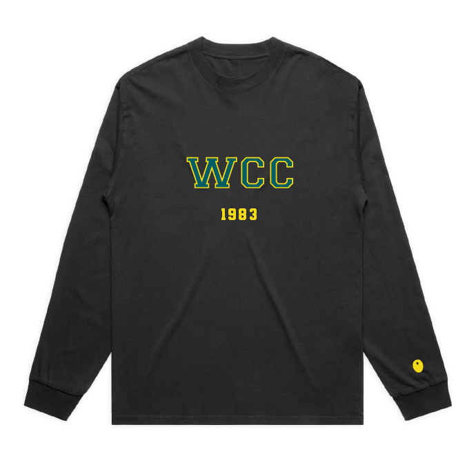 Worcester CC Long Sleeve T-Shirt - Off Black