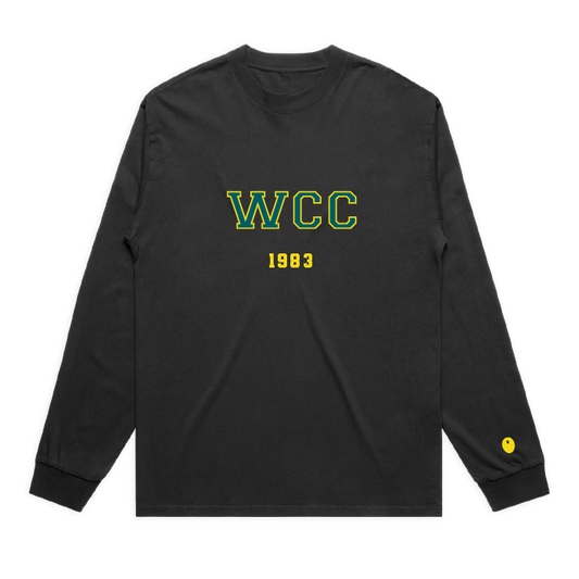Worcester CC Long Sleeve T-Shirt - Off Black