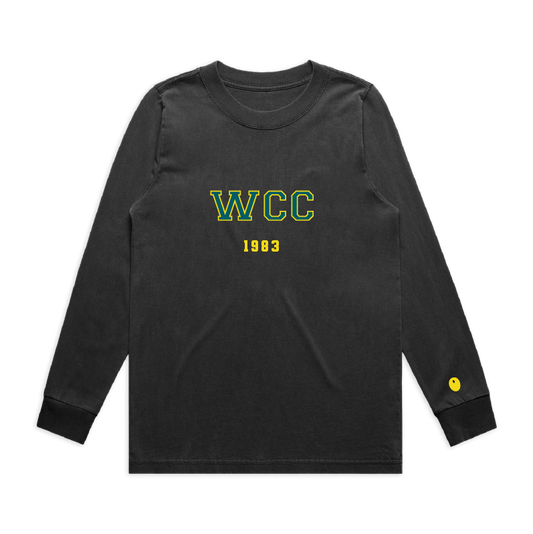 Worcester CC Long Sleeve T-Shirt - Off Black