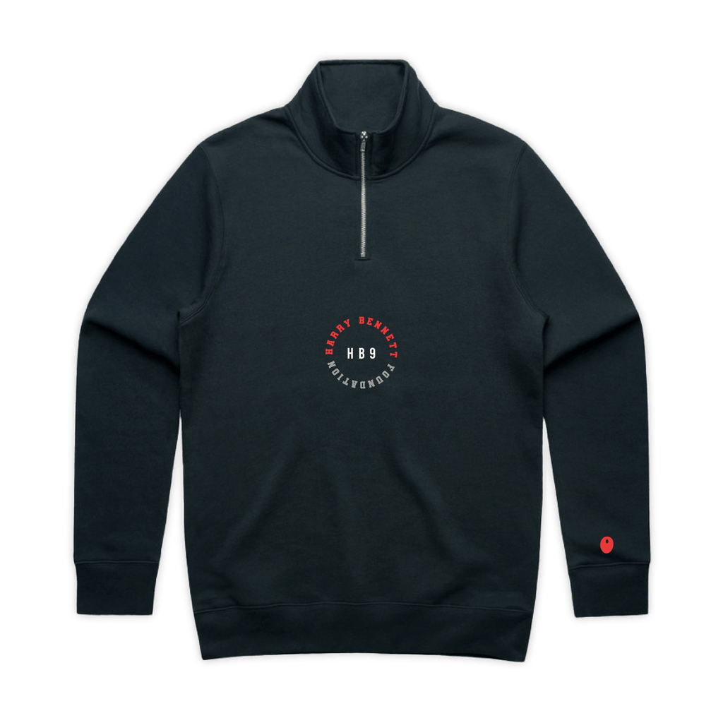 Harry Bennett Foundation Half Zip Sweatshirt - Navy