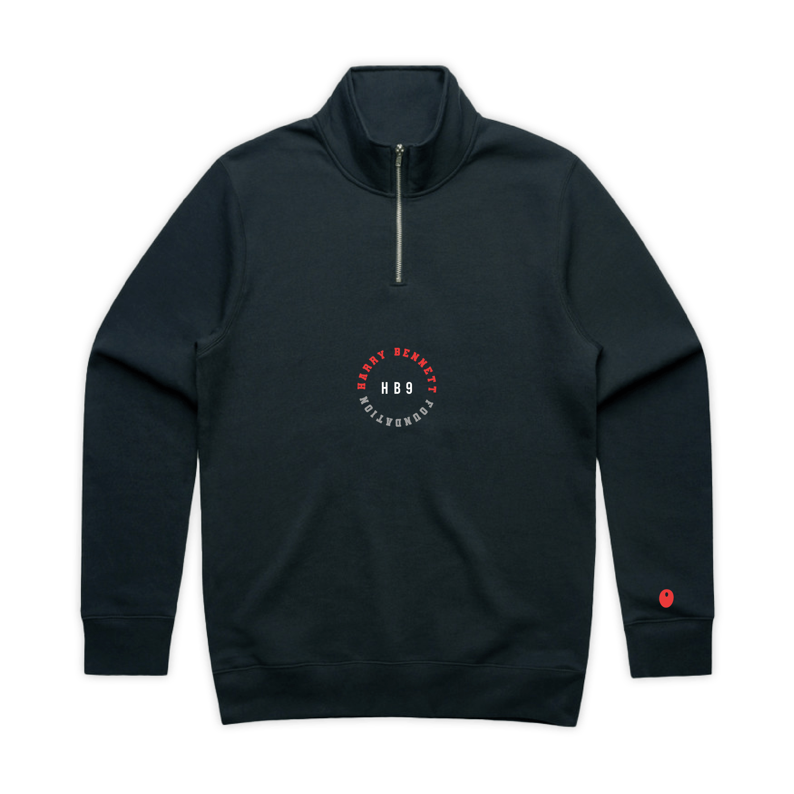 Harry Bennett Foundation Half Zip Sweatshirt - Navy