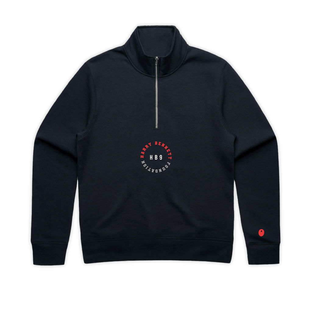 Harry Bennett Foundation Half Zip Sweatshirt - Navy