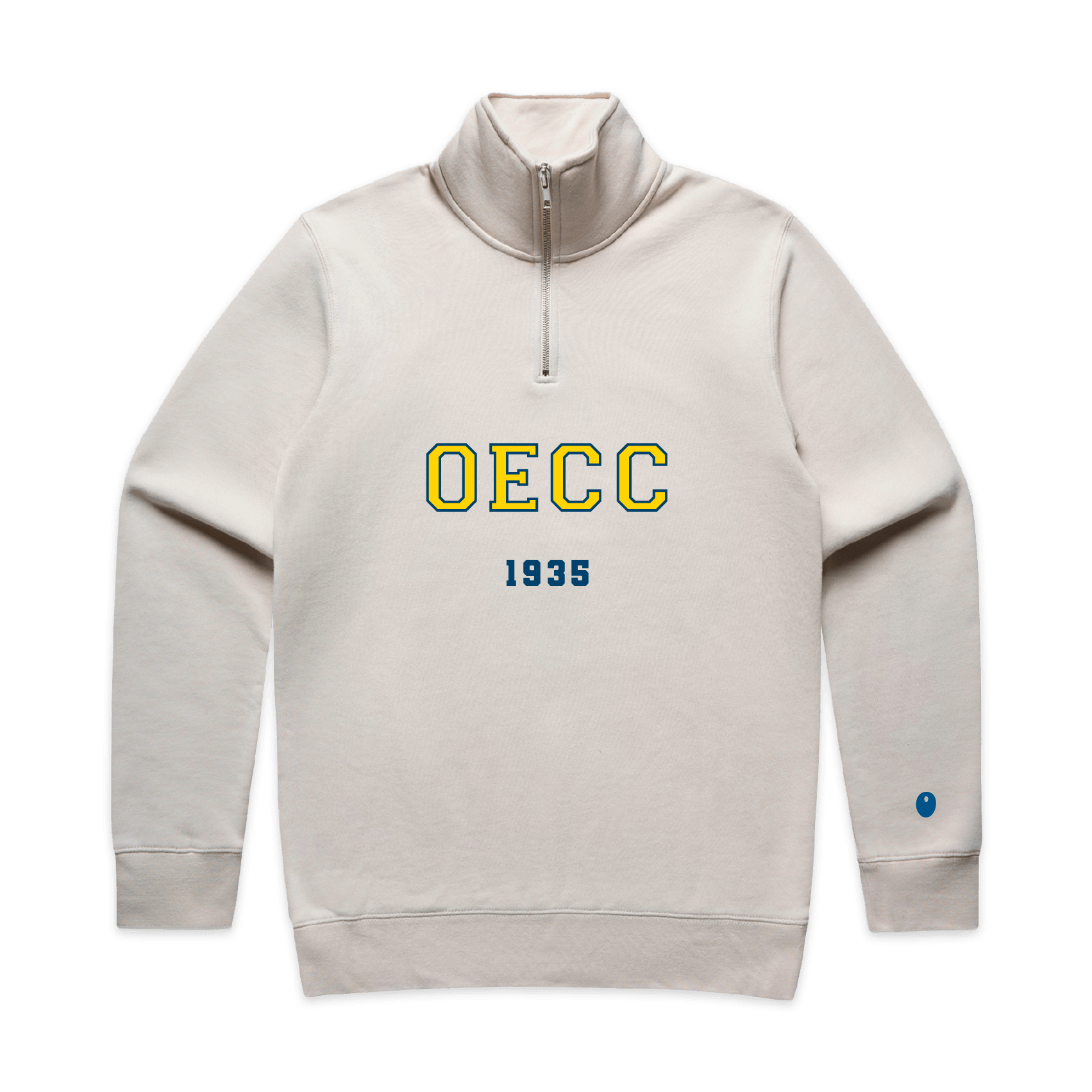 Old Elizabethans Half Zip Sweatshirt - Sand