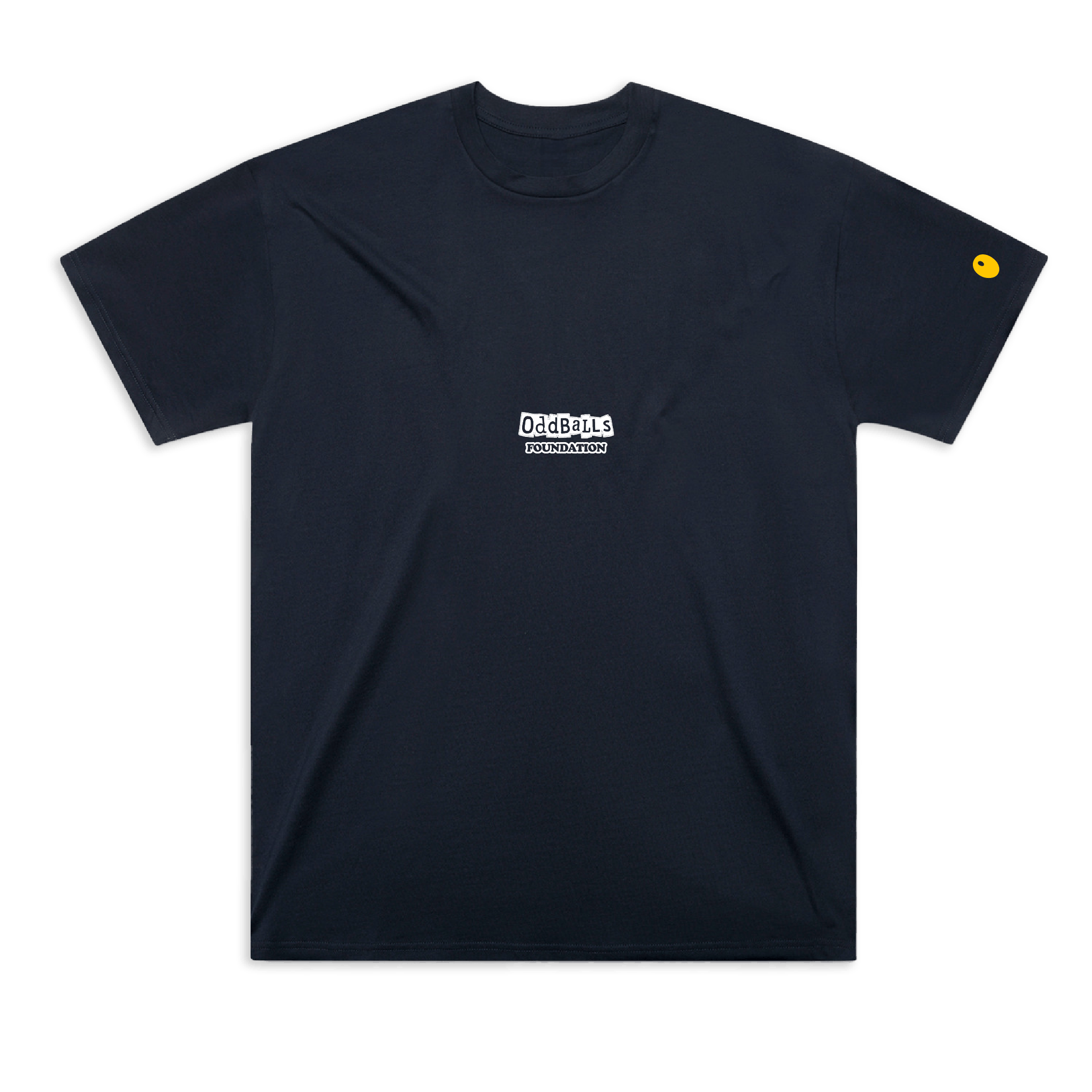OffPitch X The OddBalls Foundation 'Check Your Balls' T-Shirt - Navy