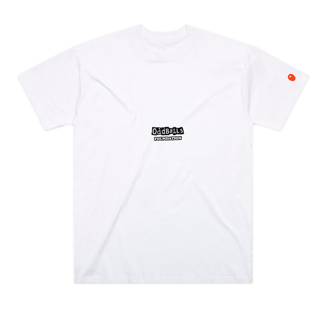 OffPitch X The OddBalls Foundation 'Check Your Tackle' T-Shirt - White