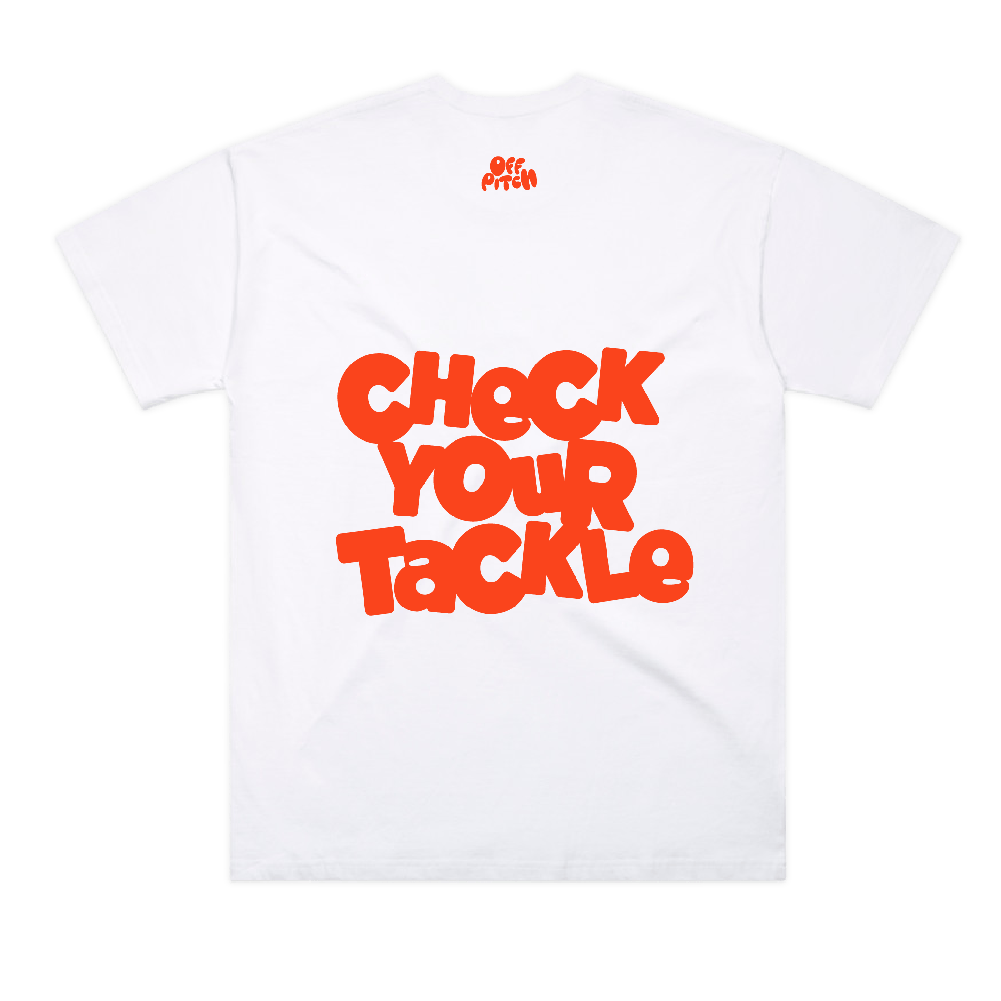 OffPitch X The OddBalls Foundation 'Check Your Tackle' T-Shirt - White
