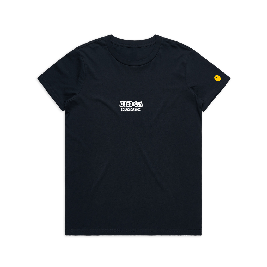 OffPitch X The OddBalls Foundation 'Check Your Balls' T-Shirt - Navy