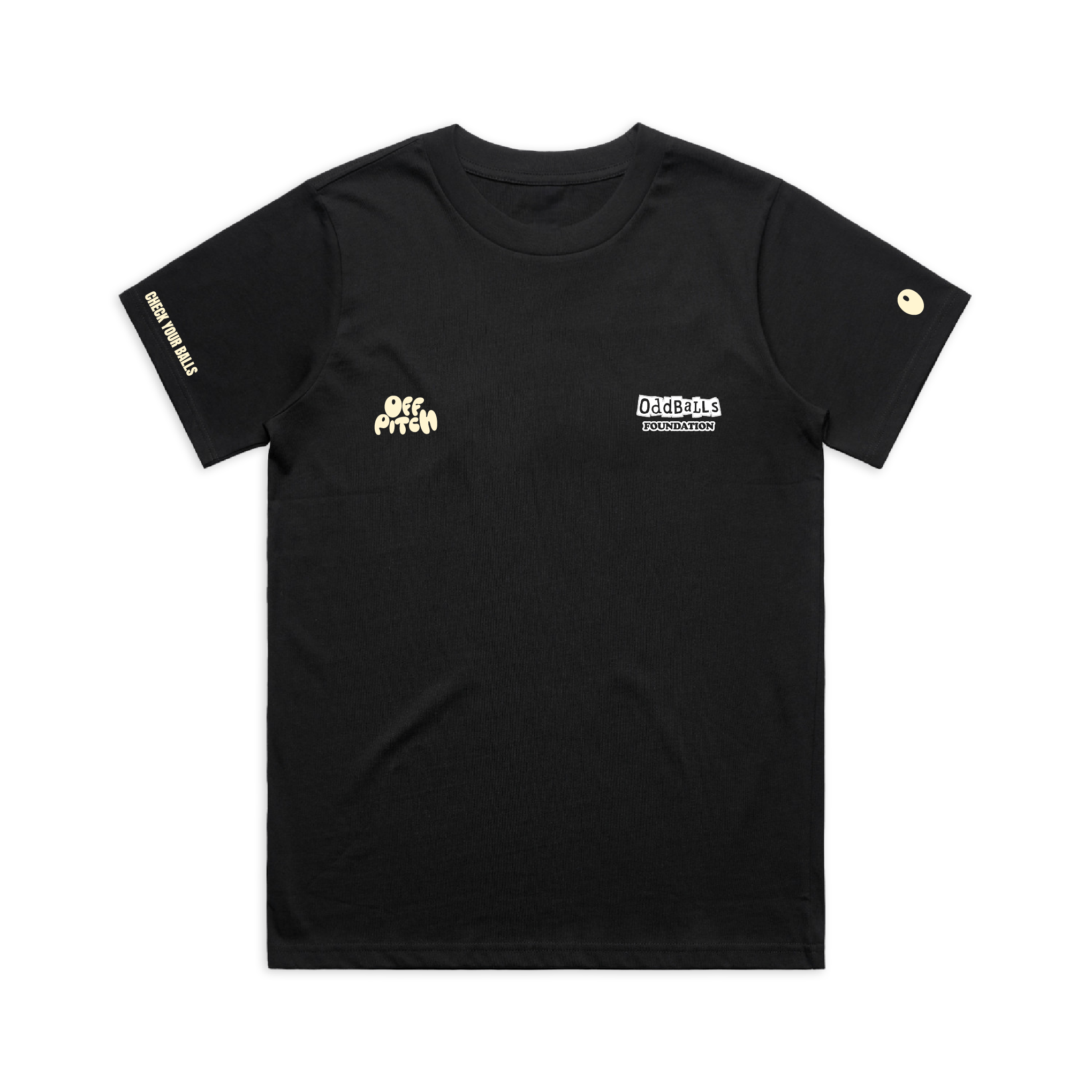 OffPitch X The OddBalls Foundation T-Shirt - Black