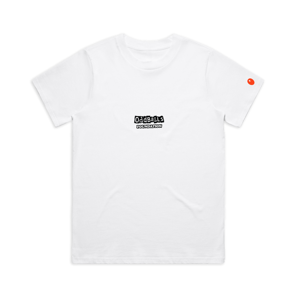 OffPitch X The OddBalls Foundation 'Check Your Tackle' T-Shirt - White