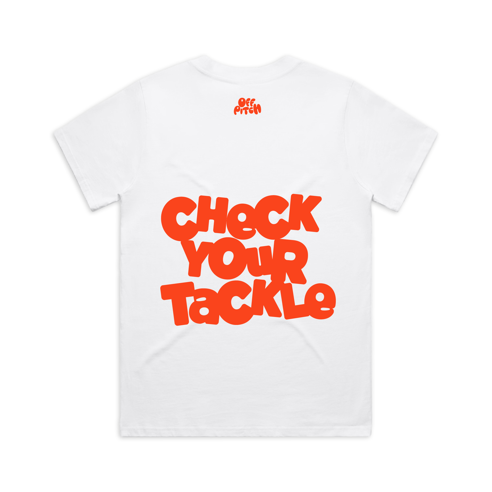 OffPitch X The OddBalls Foundation 'Check Your Tackle' T-Shirt - White