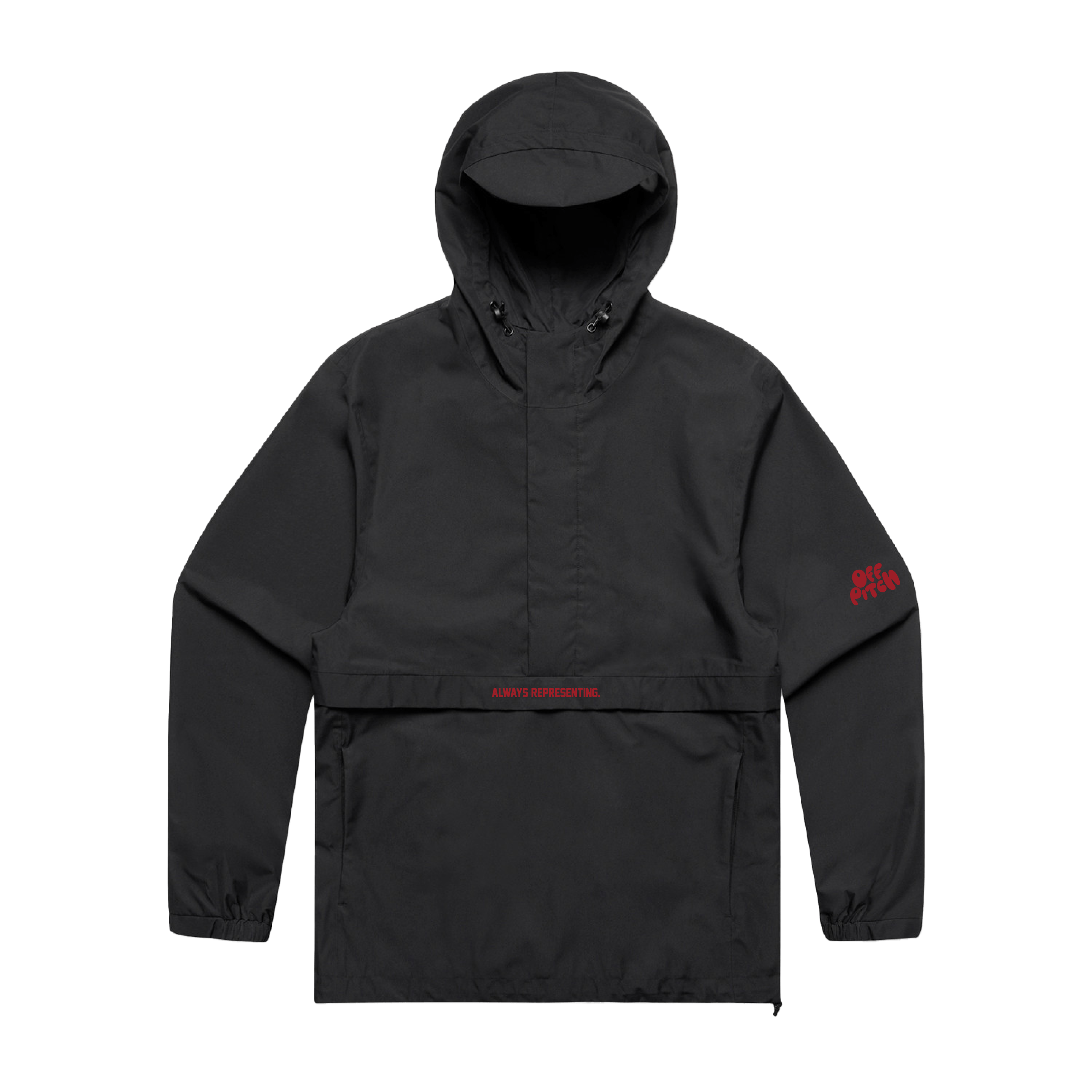 OffPitch Windproof Hoodie - Black